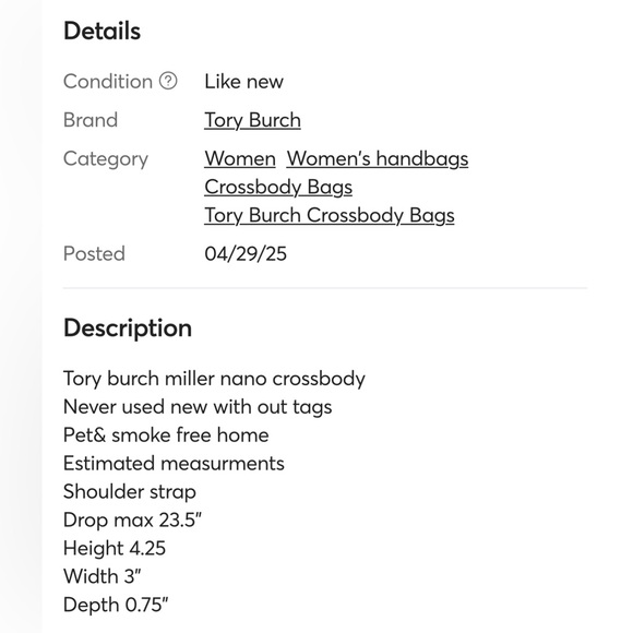 Tory Burch Mini Crossbody - Picture 8 of 8